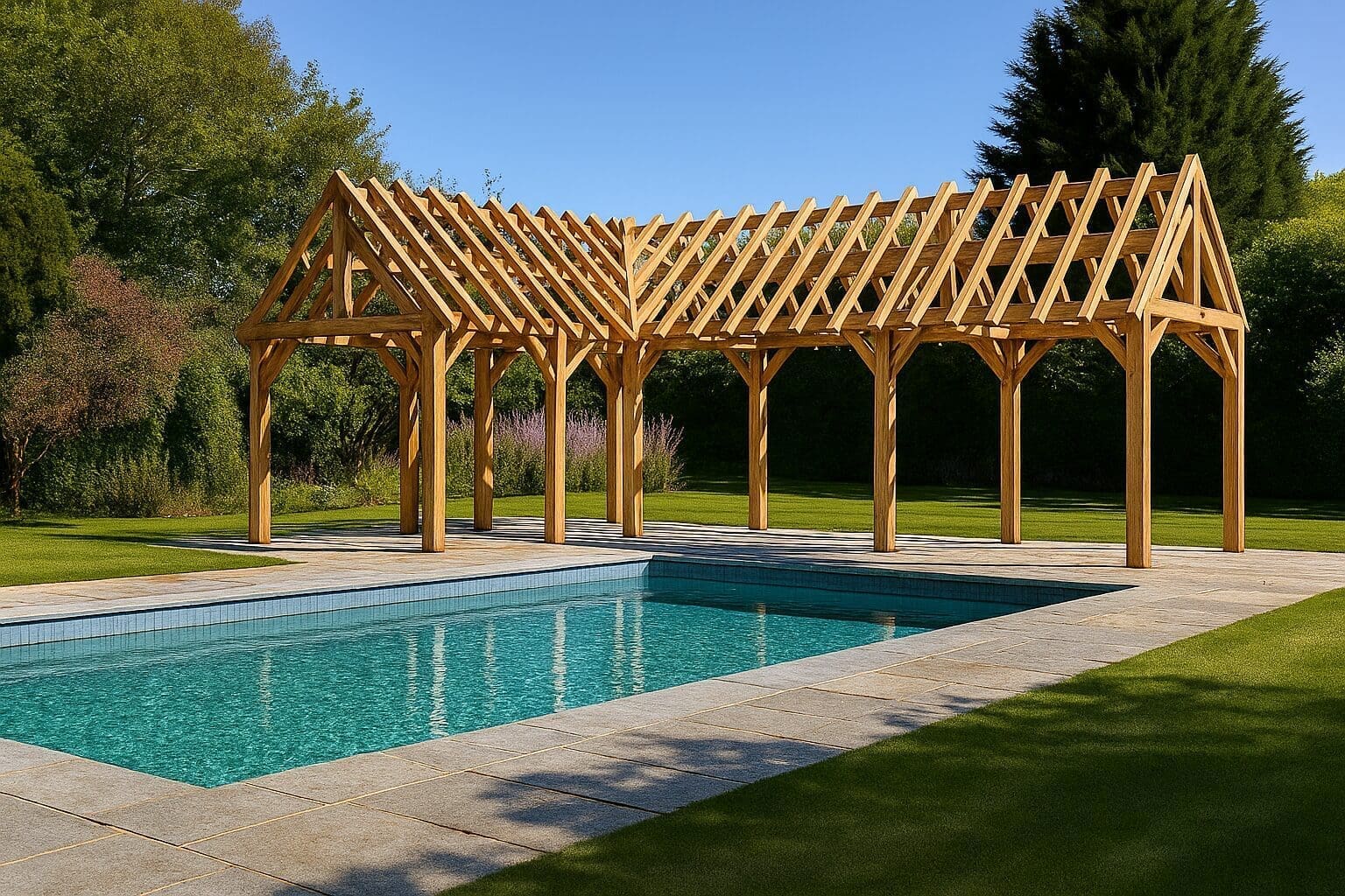 Eiken bijgebouw Mechelen - Gracieuze hoekopstelling 7,76m x 5,5m 1 eiken bijgebouw mechelen