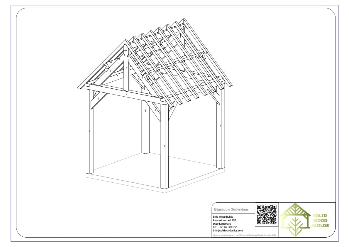 Eiken bijgebouw Sint-Niklaas | Authentieke en compacte massieve houtbouw - 2,4m x 2,4m 5 Eiken bijgebouw Sint-Niklaas | Authentieke en compacte massieve houtbouw - 2,4m x 2,4m - Afbeelding 5
