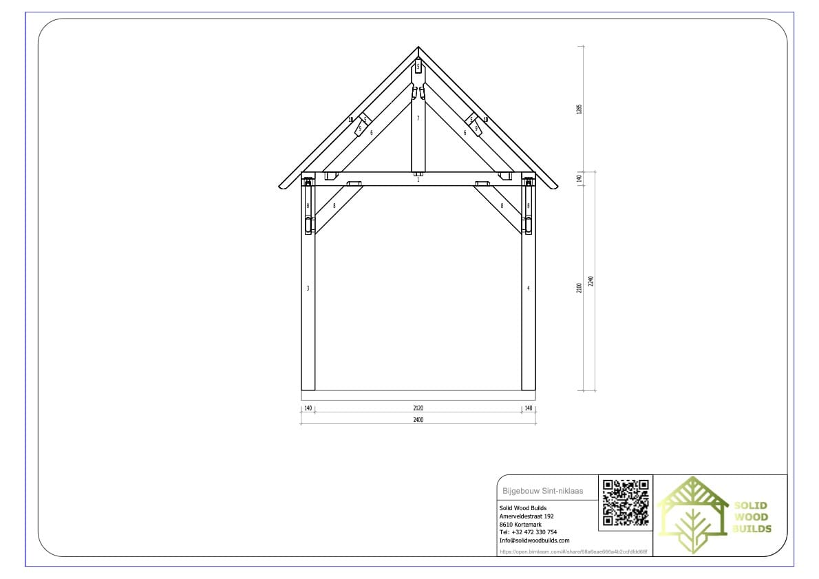 Eiken bijgebouw Sint-Niklaas | Authentieke en compacte massieve houtbouw - 2,4m x 2,4m 6 Eiken bijgebouw Sint-Niklaas | Authentieke en compacte massieve houtbouw - 2,4m x 2,4m - Afbeelding 6