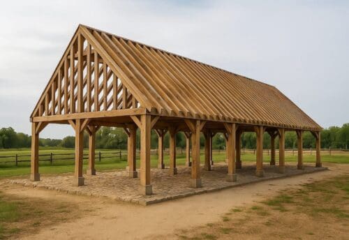 eiken bijgebouw geel