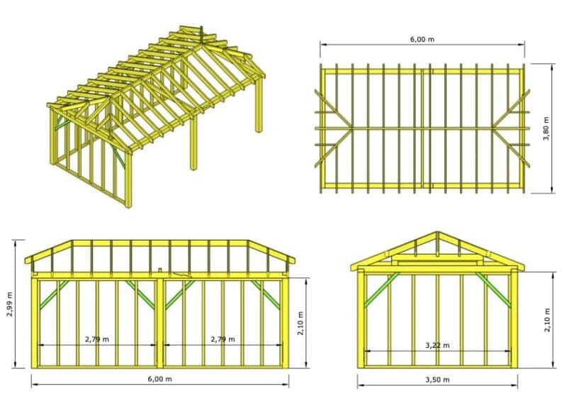 Eiken bijgebouw Tielt - Stijlvol poolhouse voor luxe buitenleven - 6m x 3,5m - Afbeelding 2