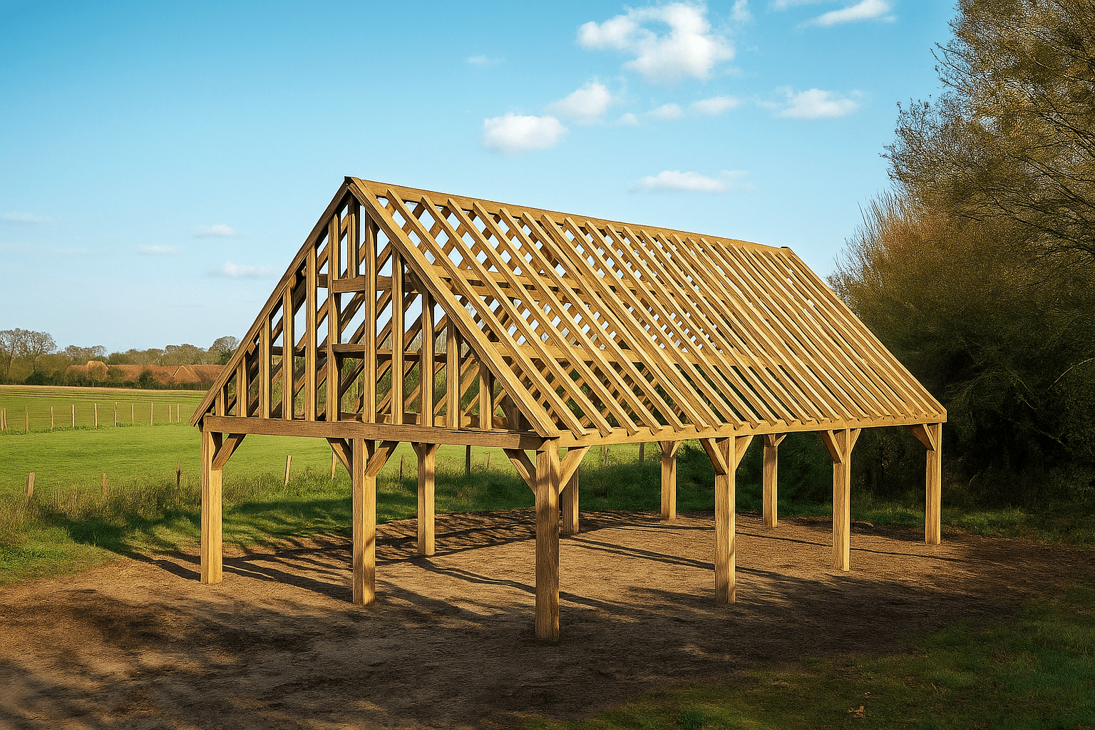 Eiken bijgebouw Tongeren - Monumentale eenvoud en landelijke allure - 6 x 10m 1 eiken bijgebouw tongeren