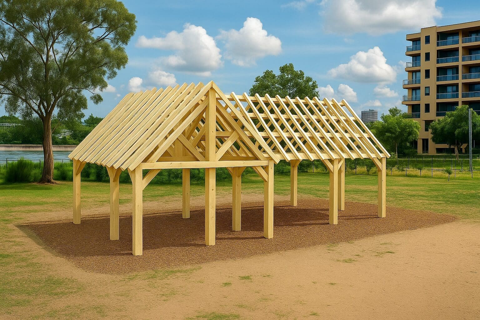 Dennen bijgebouw Dendermonde – Karaktervolle L-vorm met natuurlijke frisheid - 9,25 x 5,5m 1 dennen bijgebouw dendermonde