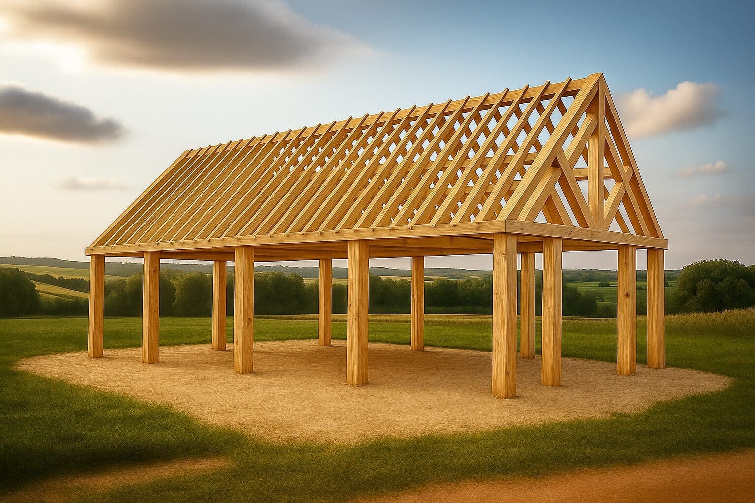 Dennen bijgebouw Roeselare – Ruime structuur met natuurlijke finesse - 12 x 5m 1 dennen bijgebouw roeselare