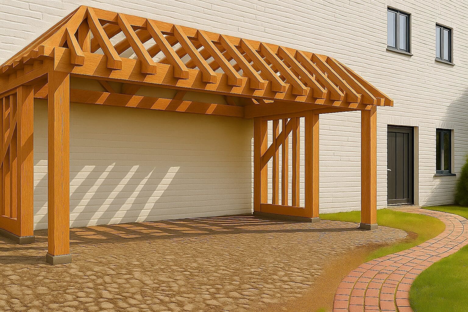 Douglas bijgebouw Hasselt – Compact houten paviljoen met warme tinten - 5,9m x 3,2m 1 douglas bijgebouw hasselt