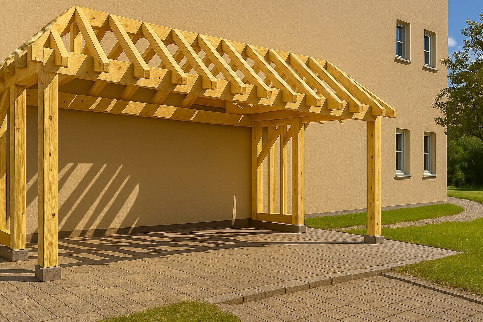 Dennen bijgebouw Hasselt – Compact paviljoen met lichte uitstraling - 5,9m x 3,2m 1 dennen bijgebouw hasselt