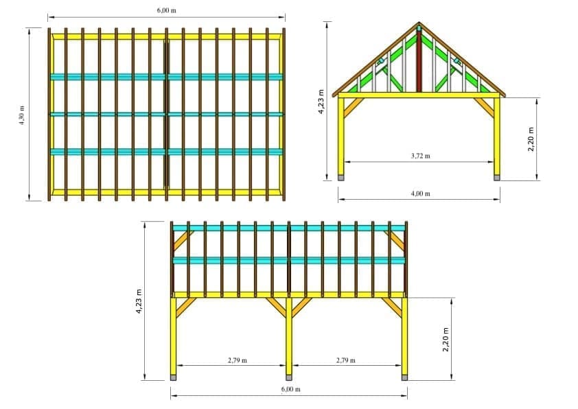 Dennen bijgebouw Turnhout - Compact paviljoen met frisse uitstraling | 4 x 6m 2 houten bijgebouw turnhout afmetingen