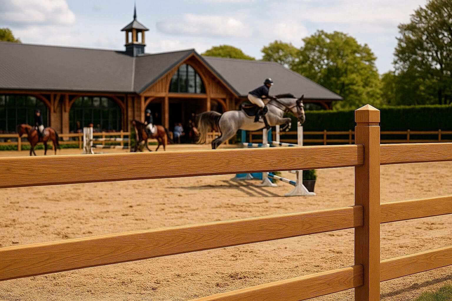 Weideomheining Prestige Eik – Exclusieve luxe in massief eikenhout 1 weideomheining prestige eik