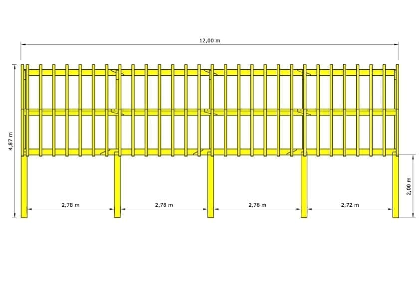 Annexe en chêne Reims – Structure imposante et durable – 12 × 5 m – Image 3