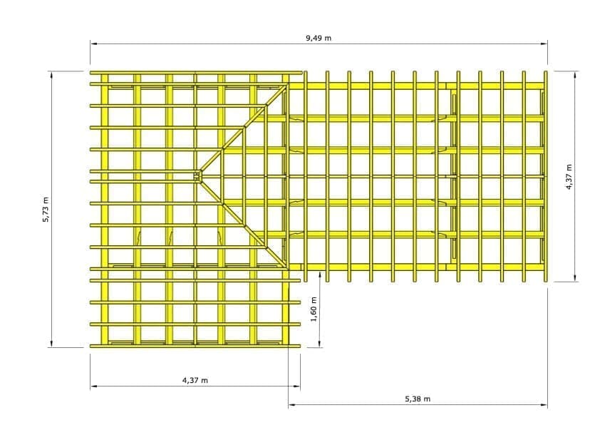 Annexe en chêne Le Havre – 9,25 m × 5,5 m / 4,27 m – Image 4