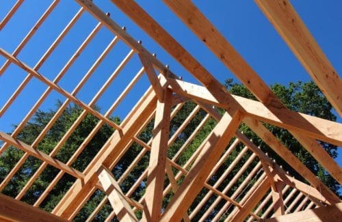 eiken bijgebouw detail dak