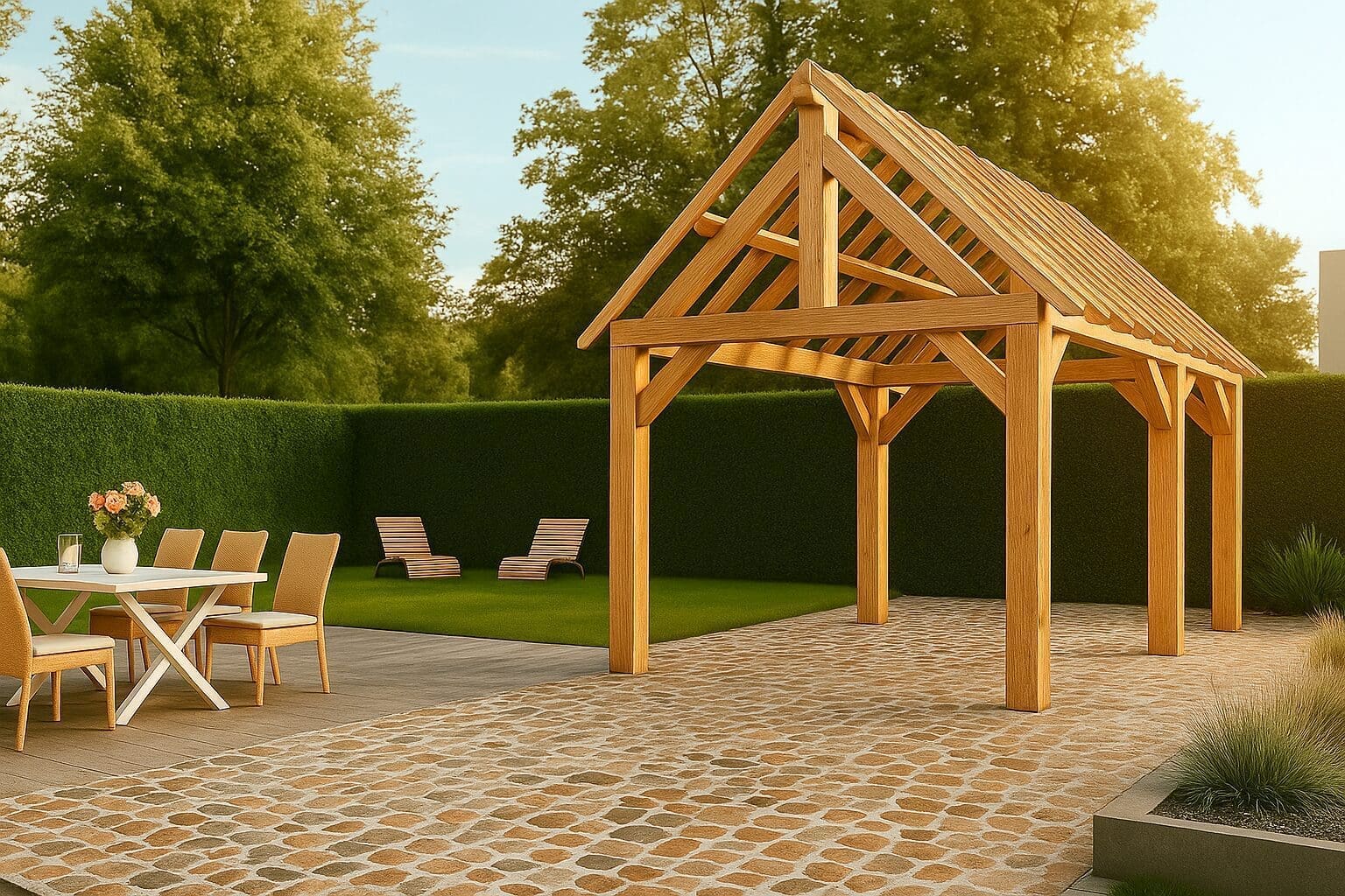 Eiken bijgebouw Oostende - Krachtig en stijlvol - 5,5m x 2,87m 1 eiken bijgebouw oostende