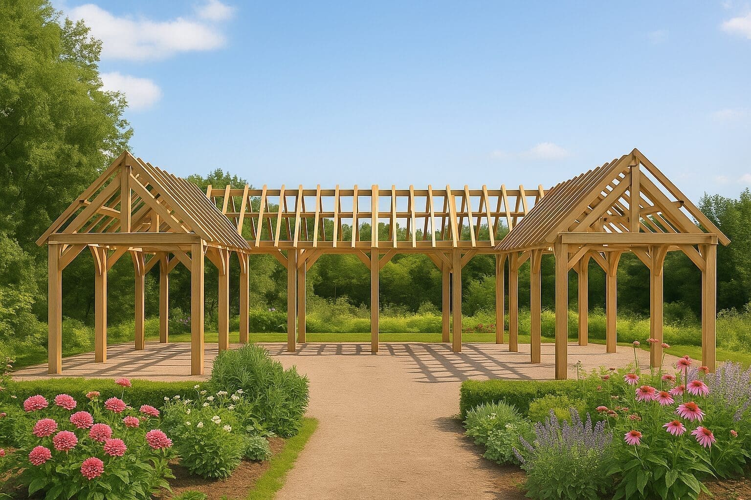 Eiken bijgebouw Gent - Buitengewoon voor unieke buitenbeleving - 11 x 7,75m 1 eiken bijgebouw gent