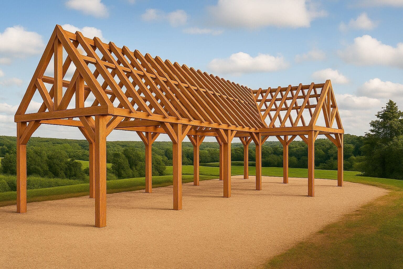Douglas bijgebouw Ninove - L-vorm met natuurlijke warmte - 13 x 5,5m 1 douglas bijgebouw ninove