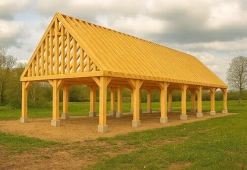 dennen bijgebouw geel