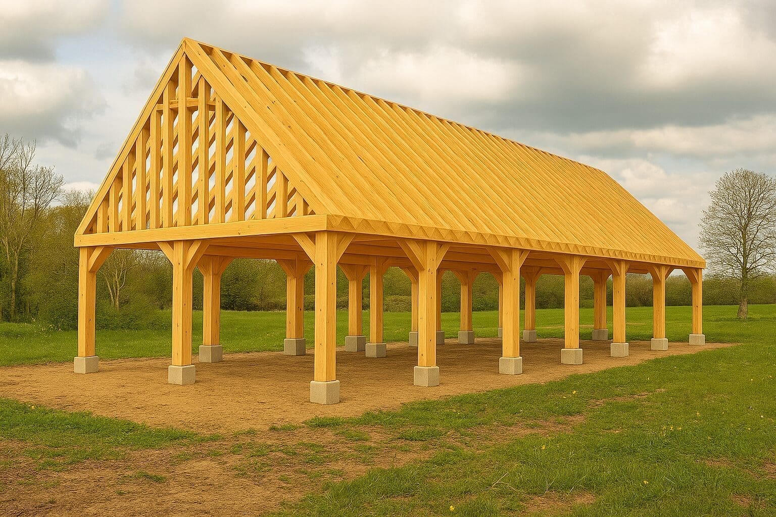 dennen bijgebouw geel