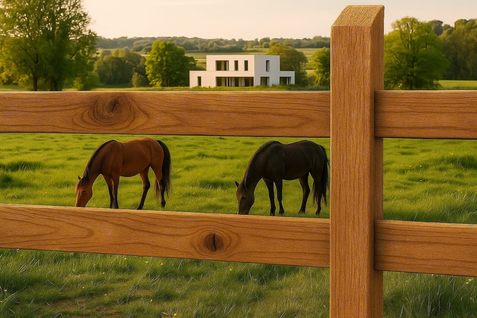 Weideomheining Classic Eik – Traditionele klasse in massief eikenhout 1 weideomheining classic eik